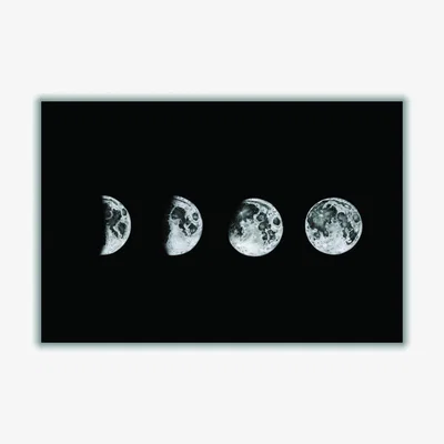 Wolf & Badger Grey Lunar Phases Large Stanley Print House