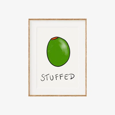 Wolf & Badger Stuffed Print A3 297 X 420Mm Oh Oly