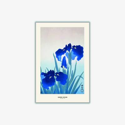 Wolf & Badger Blue Ohara Koson - Iris Flowers Medium Stanley Print House
