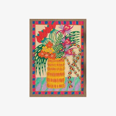 Wolf & Badger Red / Blue Les Dominos - Art Print Fine Art | Creature Marseille
