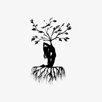 Wolf & Badger Black / White Gaia Watercolour Artist Print - Black, White Kati Kaia