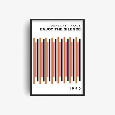 Wolf & Badger Enjoy The Silencemusic Lyric Art Print | A4 | 210 X 297Mm | Fanclub