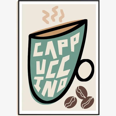Wolf & Badger Cappuccino Art Print - A3 Natalie Cass Art