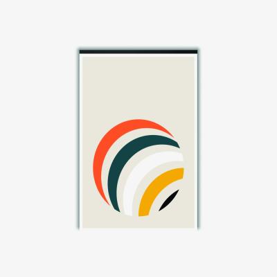 Wolf & Badger Retro Geometric Circle 1 A3 297 X 420Mm Stanley Print House