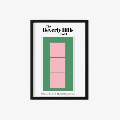 Wolf & Badger The Beverly Hills Hotel Giclée Retro Art Print A3 Fanclub