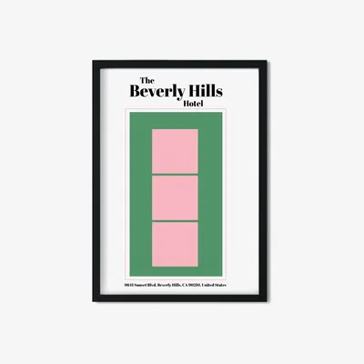 Wolf & Badger The Beverly Hills Hotel Giclée Retro Art Print A3 Fanclub