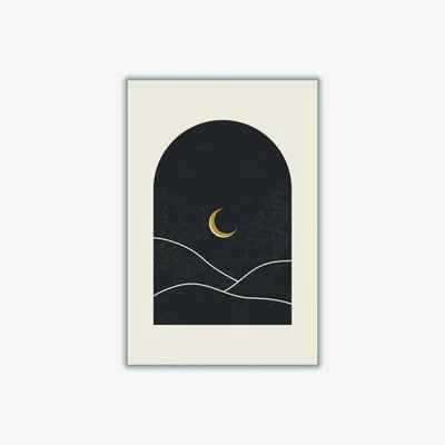 Wolf & Badger Black The View From Here #1 A4 210 X 297Mm Stanley Print House