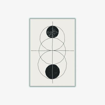 Wolf & Badger Black Minimal Geometric Shapes #1 A4 210 X 297Mm Stanley Print House