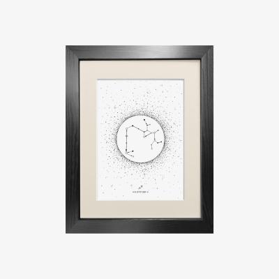 Wolf & Badger Black 'Sagittarius Star Sign' - Fine Art Print A5 Emily Carter