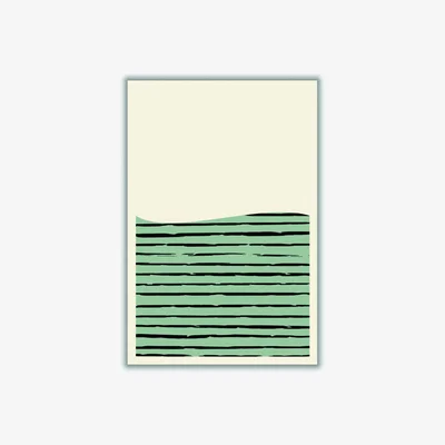 Wolf & Badger Green Minimal Midcentury A2 420 X 594Mm Stanley Print House