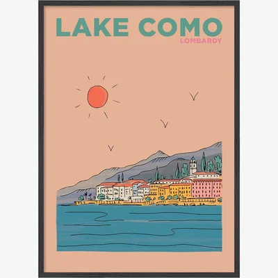 Wolf & Badger Lake Como Italy - Summer Escapes Print Places & Spaces Art Co.