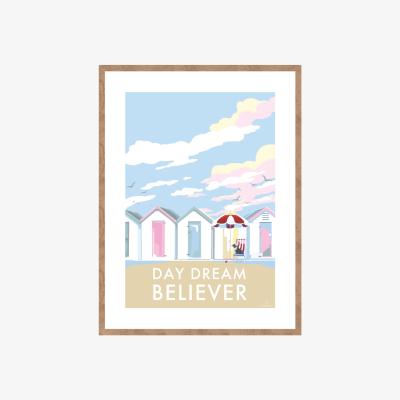 Wolf & Badger Day Dream Believer Vintage Quote Print | A4 | 210 X 297Mm | Becky Bettesworth