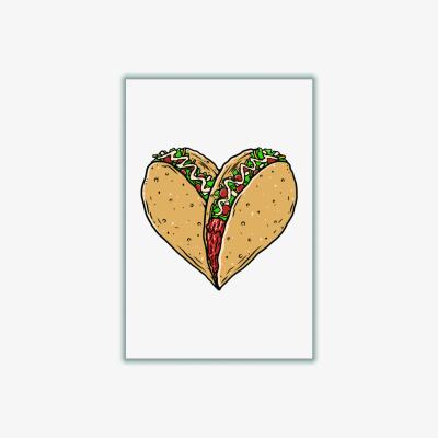 Wolf & Badger Gold Tacos Are Life A1 594 X 841Mm Stanley Print House