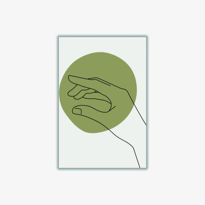 Wolf & Badger Green Abstract Minimal Hand #2 Medium Stanley Print House