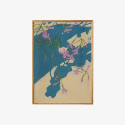 Wolf & Badger Blue / Pink Bouquet In Copenhagen - Art Print - 30X40 Cm | 30 X 40Cm | Paper Collective