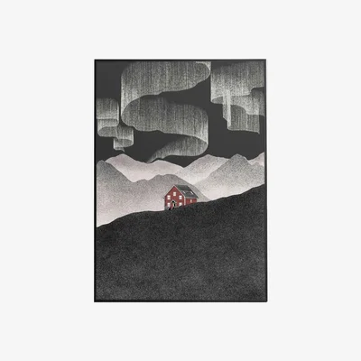 Wolf & Badger The Cabin - Fine Art Print L A2 420 X 594Mm Abi Overland Jersey