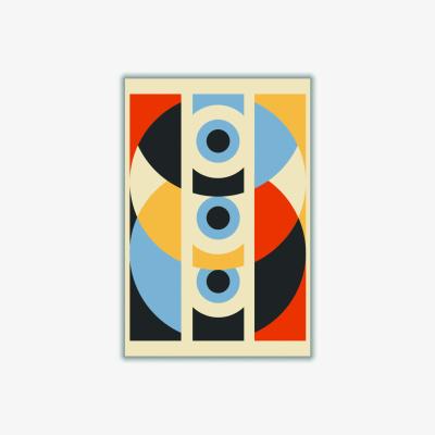 Wolf & Badger Geometric Pattern A1 594 X 841Mm Stanley Print House