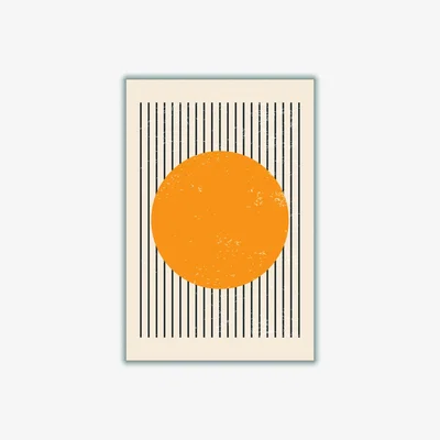 Wolf & Badger Yellow / Orange Boho Sunshine A2 420 X 594Mm Stanley Print House