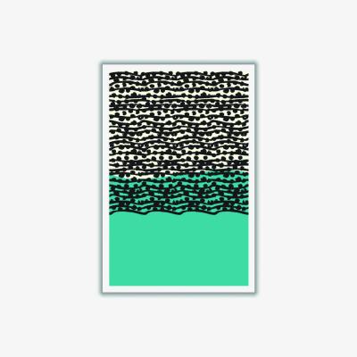 Wolf & Badger Blue Vibe A1 594 X 841Mm Stanley Print House