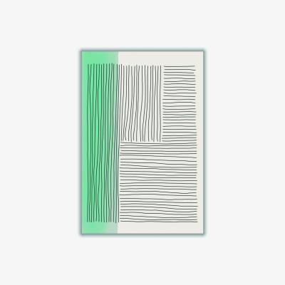 Wolf & Badger Pale Green Minimal Shapes Series #4 Xxs Stanley Print House