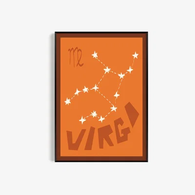 Wolf & Badger Virgo Art Print - A2 Natalie Cass Art