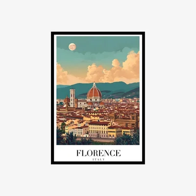 Wolf & Badger Florence Under The Moonlight | Artchi