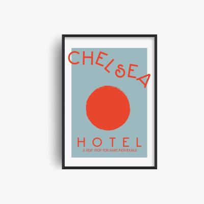 Wolf & Badger Chelsea Hotel Mind Charity Retro Giclée Art Print A2 420 X 594Mm Fanclub