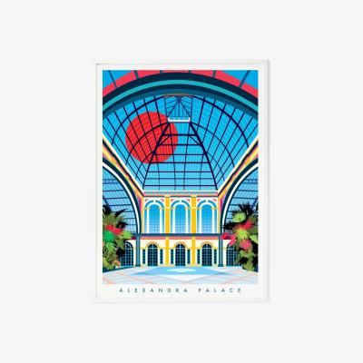 Wolf & Badger Alexandra Palace London Art Print A3 297 X 420Mm Eye for London Prints
