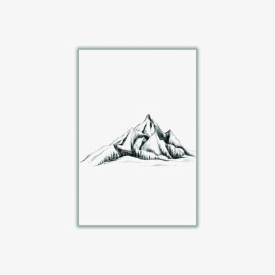 Wolf & Badger Grey To The Mountains A3 297 X 420Mm Stanley Print House