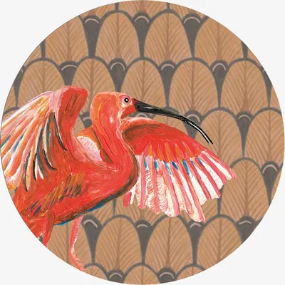 Wolf & Badger Circle Wall Sticker Ibis Catchii