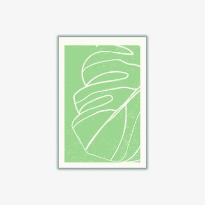 Wolf & Badger Green Minimal Monstera Collection 2 Extra Large Stanley Print House