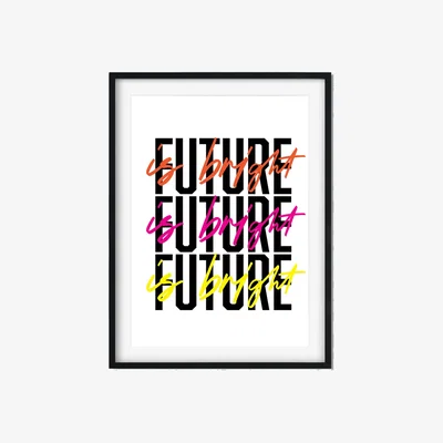 Wolf & Badger Future Is Bright A3 297 X 420Mm The Native State