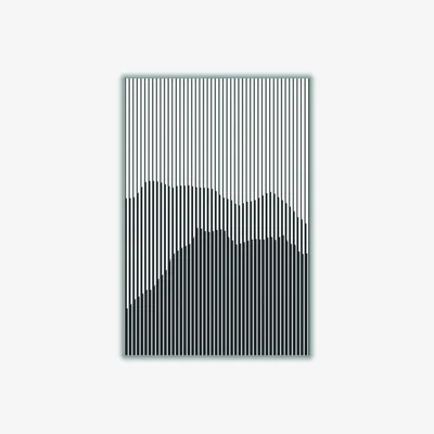 Wolf & Badger Black Dark Mountains Series #2 Small Stanley Print House