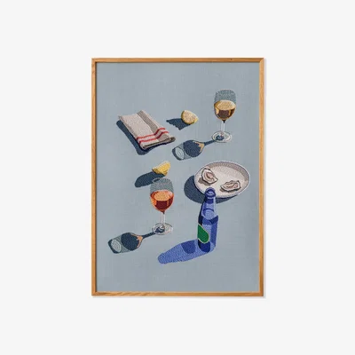 Wolf & Badger Blue The World Is Your Oyster - Art Print - 50X70 Cm | 50 X 70Cm | Paper Collective