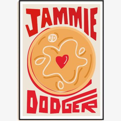 Wolf & Badger Jammie Dodger Art Print - A2 Natalie Cass Art