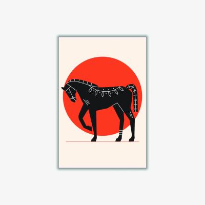 Wolf & Badger Red Proud Horse Medium Stanley Print House