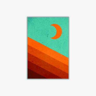 Wolf & Badger Yellow / Orange Abstract Mountain Sunrise Iii A3 297 X 420Mm Stanley Print House