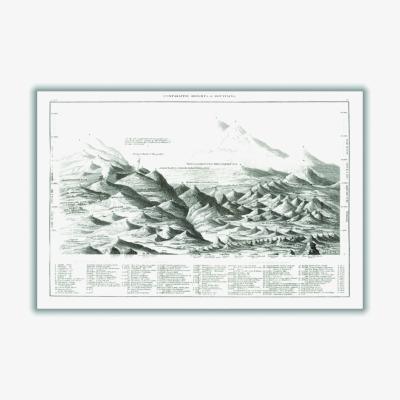 Wolf & Badger Grey Geology Map Large Stanley Print House