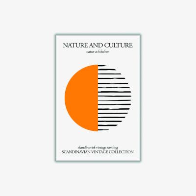 Wolf & Badger Yellow / Orange Nature And Culture Scandinavian Collection Ii Small Stanley Print House