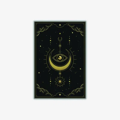 Wolf & Badger Gold Tarot Card #1 A2 420 X 594Mm Stanley Print House