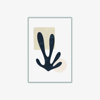 Wolf & Badger Black Minimal Abstract Algae Ii A3 297 X 420Mm Stanley Print House