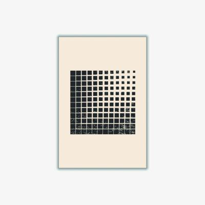 Wolf & Badger Black Minimal Halftone Shapes 4 Large Stanley Print House