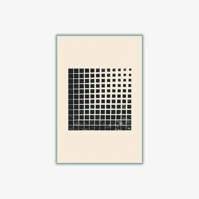 Wolf & Badger Black Minimal Halftone Shapes 4 Large Stanley Print House