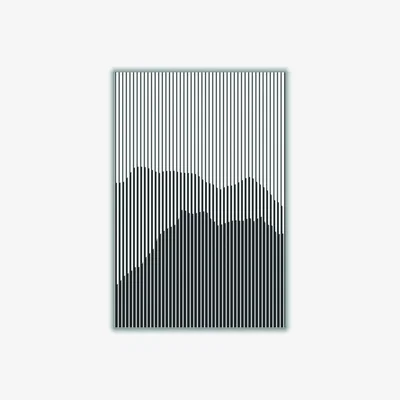 Wolf & Badger Black Dark Mountains Series #2 A3 297 X 420Mm Stanley Print House