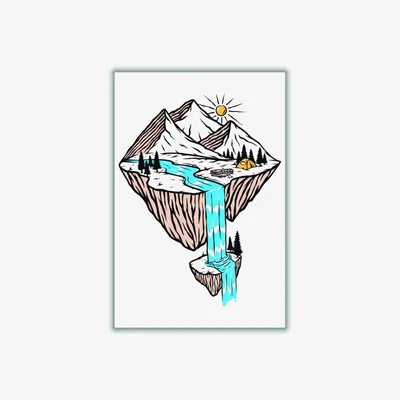 Wolf & Badger Blue More Than Meets The Eye A2 420 X 594Mm Stanley Print House