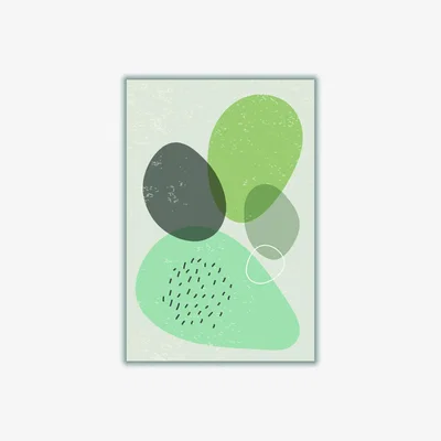 Wolf & Badger Green Abstract Rocks Series - 2 Extra Large Stanley Print House