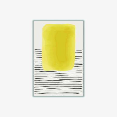 Wolf & Badger Yellow / Orange Geometric Watercolor #3 Small Stanley Print House
