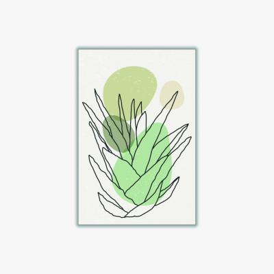 Wolf & Badger Green Color Abstract Agave #2 Small Stanley Print House