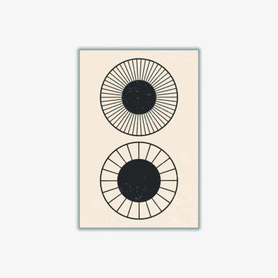 Wolf & Badger Black Circles! A1 594 X 841Mm Stanley Print House