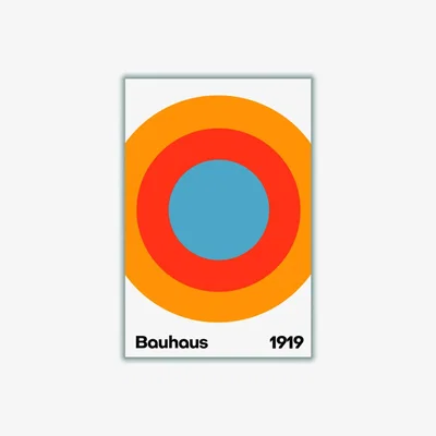 Wolf & Badger Yellow / Orange Bauhaus Circle Xxs Stanley Print House